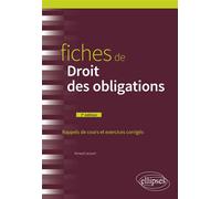 Fiches de Droit des obligations 6ème édition - Arnaud Lecourt - Ellipses - broché - Etude