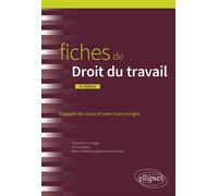 Fiches de Droit du travail 7ème édition revue et augmentée - Laurence Fin-Langer - Ellipses - broché - Etude