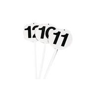 Fiches de marquage rondes Sporti (x12) Blanc TU
