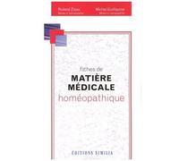 Fiches De Matière Médicale Homéopathique