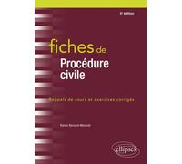 Fiches de procédures civiles: Rappels de cours et exercices corrigés