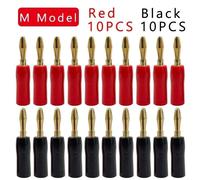 Fiches de son musical avec prises plaquées or pour haut-parleurs audio et vidéo,connecteur de gels,4mm,10 pièces,20 pièces - Type Mx20 #B