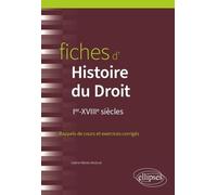 Fiches d'histoire du droit Ier-XVIIIe siècles: Rappels de cours et exercices corrigés