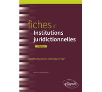 Fiches d'Institutions juridictionnelles - Anthony Chamboredon - Ellipses - broché - Scolaire / Universitaire