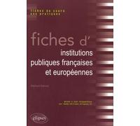 Fiches D'institutions Publiques Françaises Et Européennes