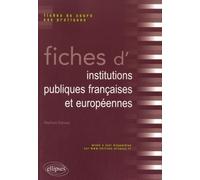 Fiches d'institutions publiques françaises et européennes
