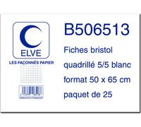 Fiches ELVE 500 x 650 mm quadrillées blanc