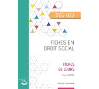 Fiches en droit social UE 3 du DCG - Grégory Lachaise - Corroy Eds - broché - Scolaire / Universitaire