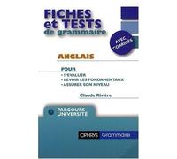 Fiches et tests de grammaire - Anglais - avec corrigés