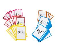 Fiches Flash pour Le solfège et Tableau de théorie Musicale, fiches Flash à Code Couleur - Fiches Flash éducatives et ludiques pour Les élèves de Piano et de Musique (Piano Cards and Theory Poster)