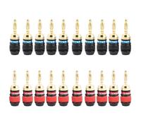 Fiches gels avec connecteur plaqué or 24 carats et verrouillage à vis,adaptées au système audio,connexions d'amplificateur et de haut-parleur,4mm,20 pièces - Type [Hx20]-1Lot(20PCS) #B