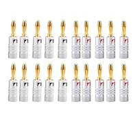 Fiches gels avec connecteur plaqué or 24 carats et verrouillage à vis,adaptées au système audio,connexions d'amplificateur et de haut-parleur,4mm,20 pièces - Type [Ax20]-1Lot(20PCS)