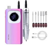 Fiches Ongles Électriques Drillage À Ongles Rechargeable 45000rpm Machine Forage Pour Acrylique Gels Set Manucures Électriques