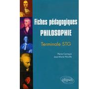 Fiches pédagogiques Philosophie - Terminale STG - Pierre Carrique - Ellipses - broché - Etude