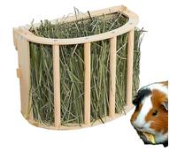 Ficheur de Foin de Lapin, mangeoire Foin en Bois capacité en Bois, Porte-Alimentation Suspendue pour Les Petits Animaux Compagnie, Facile à Assembler, écureuils