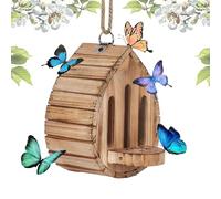 Ficheur De Papillons en Bois - Abri D'habitat Naturel, Nichoir Suspendu Aux Arbres | Structure des Habitats De La Maison des Insectes De Jardin, Nid De Papillon Extérieur pour La Protection Hivernale