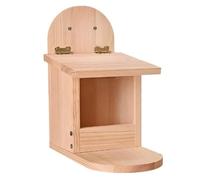 Ficheur d'écureuil, Maison d'écureuil Visible en Bois avec Couverture Mobile, mangeoire drôle avec Une Longue Alimentation pour l'extérieur, la Cour, Le Jardin, la Maison