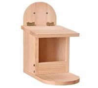 Ficheur d'écureuil, Maison d'écureuil Visible en Bois avec Couverture Mobile, mangeoire drôle avec Une Longue Alimentation pour l'extérieur, la Cour, Le Jardin, Juste pour Les écureuils