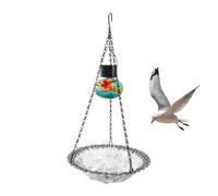 Ficheurs d'oiseaux pour l'extérieur - Cage suspendue en métal, toit résistant aux intempéries | Dispeller à l'épreuve de l'écureuil avec plateau de grande capacité, gare de jardin durable pour l'alime
