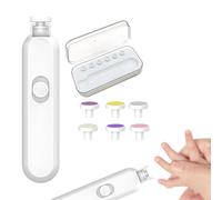 Fichier à ongles électrique pour avec éclairage LED - Clips à ongles rotatifs à 360 ° | Faible bruit, design lumineux, outil de manucure sûr pour garçons et filles, parfait pour les bébés et