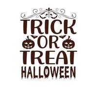 fichier de découpe par sublimation pour Halloween, motif « Trick or Treat » pour Halloween Stickers lettrage 40x50.8cm N'abîme pas le mur Café