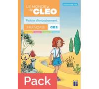Fichier d'entrainement CE2 + aide-mémoire - Le monde de Cléo (programmes 2025) - Pack de 10