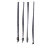 Fichier rotatif, 4pcs 6 mm shank tungstène carbure en aluminium fichiers rotatifs à long cutter de fraisage pour le travail du bois