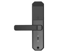Fichiouy Serrure de porte électronique à empreintes digitales - Serrure intelligente avec clé à empreinte digitale et code clavier numérique - 4 piles sèches AAA pour 15 mois