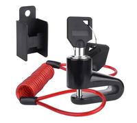 FICOFISE Antivol pour disque de frein, étanche et portable, avec câble de rappel de 1,15 m, 2 clés et 1 cadre, pour scooter, cyclomoteur, motocross, vélo