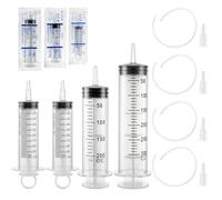 FICOFISE Grosse Seringue mit 100ml200ml300ml, Seringue Plastique avec Tuyau, Grande Sering Sans Aiguille, Réutilisable Seringue a Huile, pour laboratoire Science Industrie Arrosage Mesure De Liquide