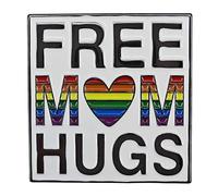 Ficsowy Broche en émail en forme de cœur arc-en-ciel pour maman câlins arc-en-ciel Lgbtqia + Broche colorée pour soutien, ce n'est pas une pierre précieuse