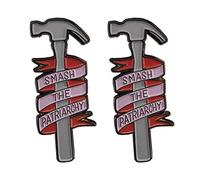 Ficsowy Épingles en émail pour femme, cadeaux féministes, bijoux inspirants Smash The Patriarchy pour femme, épinglettes pour veste de costume, sac à dos, Zinc, Pas de gemme