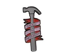 Ficsowy Épingles en émail pour femme, cadeaux féministes, bijoux inspirants Smash The Patriarchy pour femme, épinglettes pour veste de costume, sac à dos, Zinc, Pas de gemme