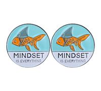 Ficsowy Mindset Is Everything - Pin's de motivation pour homme et femme, cadeau inspirant pour ami, enseignant, étudiant, zinc, sans pierre précieuse