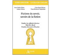 Fictions du savoir, savoirs de la fiction : Goethe, Les affinités electives,: Melville, Mardi, Flaubert, Bouvard et Pécuchet