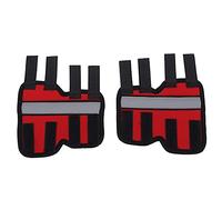 Fictory 1 paire de sangles de jambe pour chien avec barre de soutien pour blessures et arthrite - Protection avant réfléchissante pour pattes avant - Taille M - Rouge