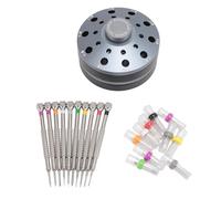 Fictory 10pcs Tournevis Plat Fente Kit Outils de Réparation de Montre Précision avec 20 Lames Supplémentaires Conception Antidérapante Durable Acier Inoxydable Identification Facile Gris