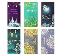 Fictory Ang Pao Lot de 6 enveloppes de prospérité pour le Nouvel An lunaire, mariages et célébrations culturelles, 6 designs uniques, qualité d'exportation malaisienne et de Singapour