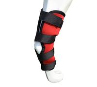 Fictory Attelle de compression réglable pour l'arthrite et la récupération des blessures, rouge, taille L