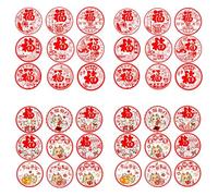 Fictory Autocollants de fenêtre du Nouvel An chinois, décorations de fenêtre rouges pour festival, film statique, faciles à coller et à enlever, sans résidus, décoration d'intérieur festive pour