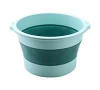 Fictory Baignoire de pieds vert clair, design pliable portable, soulage la fatigue des pieds, rangement facile, utilisation en voyage à domicile, plastique durable, points de massage