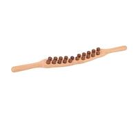 Fictory Bâton à gratter en bois, 20 perles pour dragage des méridiens, rouleau de massage double face pour la relaxation dans la chambre à coucher