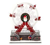 Fictory Boîte à musique LED grande roue avec mouvement rotatif et mélodies de vacances pour décoration de Noël et cadeau festif