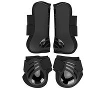 Fictory Bottes de Cheval-2 Paires de Bottes de Cheval élastiques épaississent Les Bottes Avant en PU Jambes Protection des Jambes pour Le Saut d'entraînement(L)