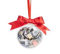 Fictory Boules décoratives de Noël à LED transparentes avec lumières, décorations d'arbre à suspendre pour les vacances, la maison, les fêtes, coffret cadeau