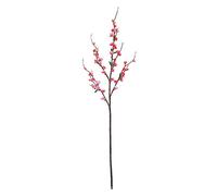 Fictory Branche de fleurs de pêche artificielles de 95 cm en soie avec 5 fourchettes, tiges de fleurs de cerisier artificielles rose rouge pour décoration de maison, de mariage, de bureau