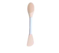 Fictory Brosse pour masque facial à double extrémité, applicateur et nettoyant en silicone, prise en main ergonomique, café clair