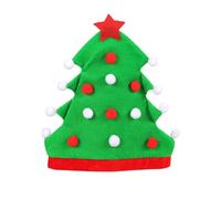 Fictory Chapeau de sapin de Noël, chapeau d'elfe vert créatif pour fêtes de vacances, accessoire de costume de Noël festif pour adultes et enfants