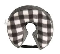 Fictory Chien Cône Gonflable Collier de Récupération Souple Protection pour Chien Chat Après Chirurgie Taille S Noir & Blanc Plaid Couleur