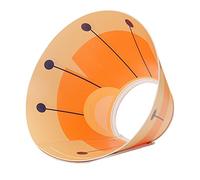 Fictory Collier de convalescence conique réglable avec bord doux confortable pour chiens et chats après chirurgie, couleur lion jaune, taille L